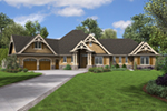 Country French House Plan Front of Home - 011S-0215 | House Plans and More
