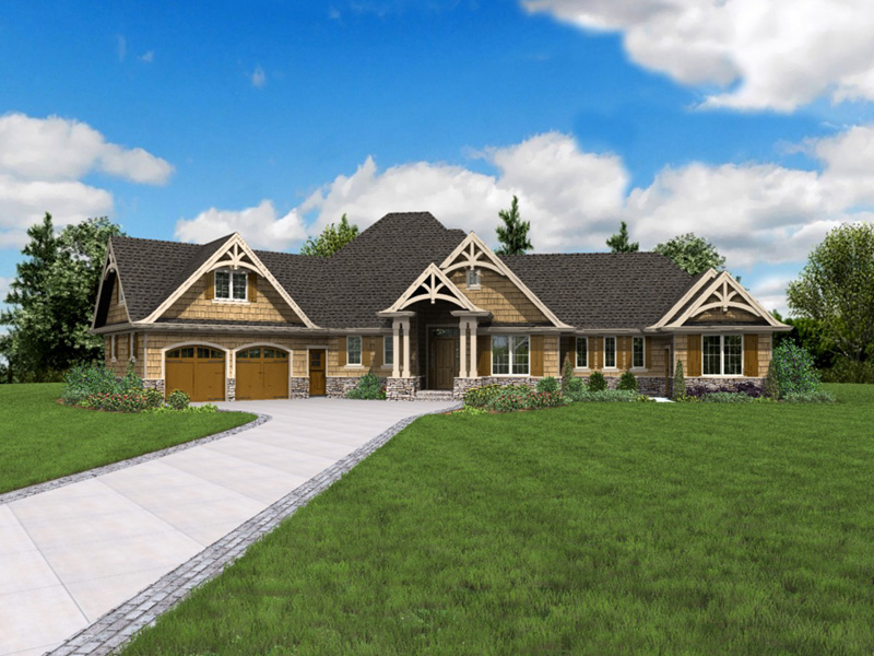 Country French House Plan Front Photo 02 - 011S-0215 | House Plans and More