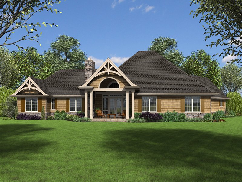 Country French House Plan Rear Photo 01 - 011S-0215 | House Plans and More