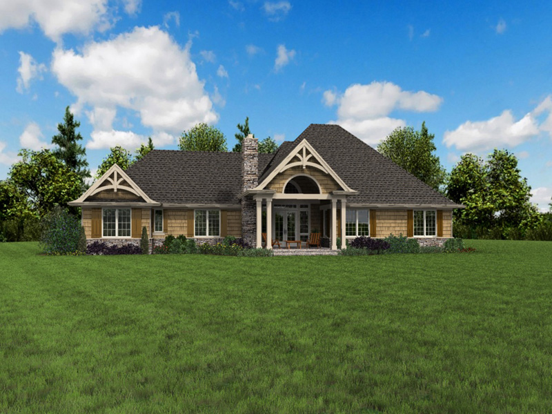 Country French House Plan Rear Photo 04 - 011S-0215 | House Plans and More