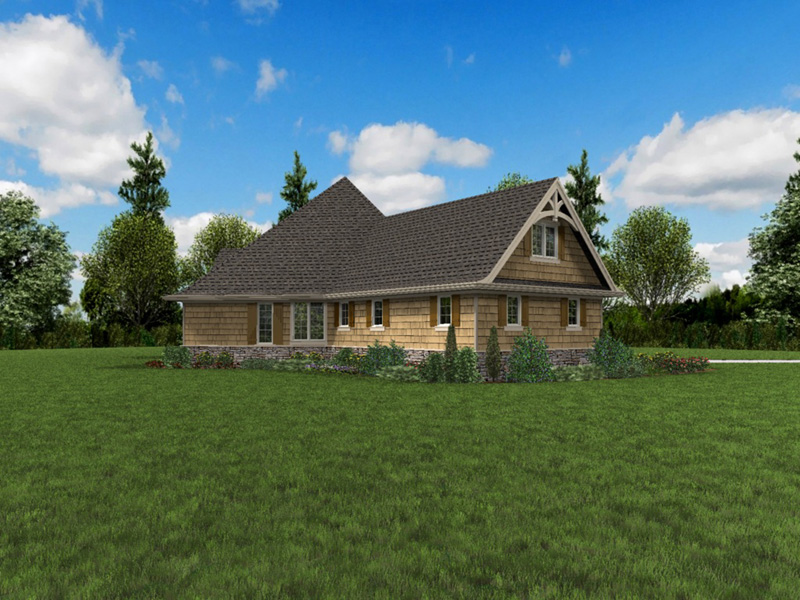 Country French House Plan Side View Photo - 011S-0215 | House Plans and More