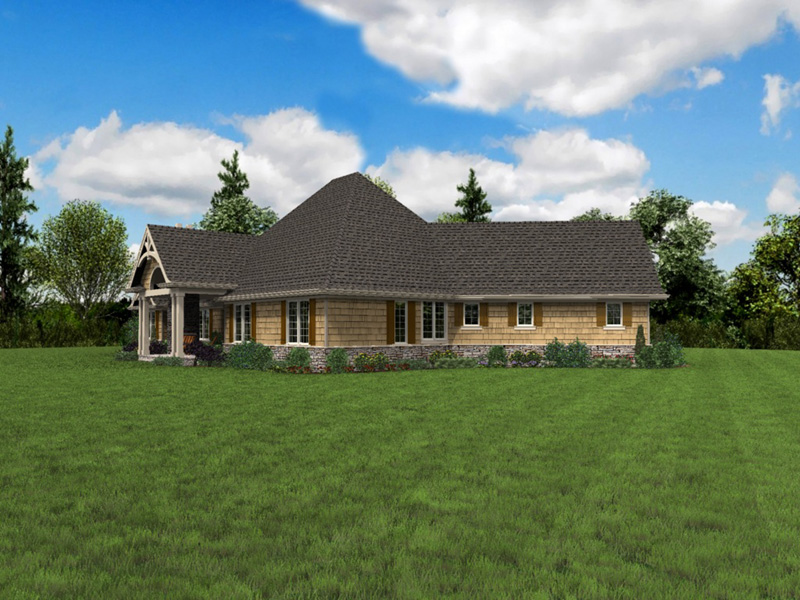 Country French House Plan Side View Photo 02 - 011S-0215 | House Plans and More
