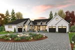 Prairie House Plan Front of House 011S-0219