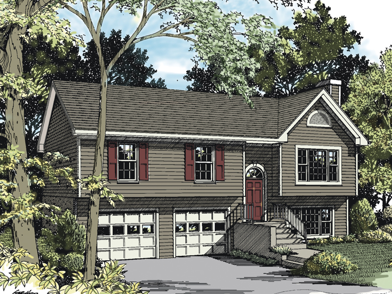 Woodland Park Split-Level Home Plan 013D-0005 | House ...