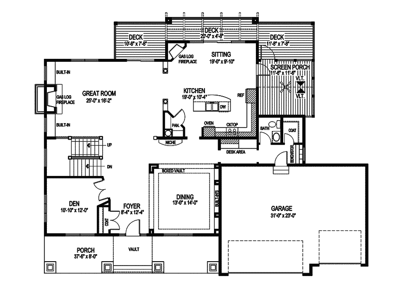 Luxury Home Plan First Floor 013D-0178