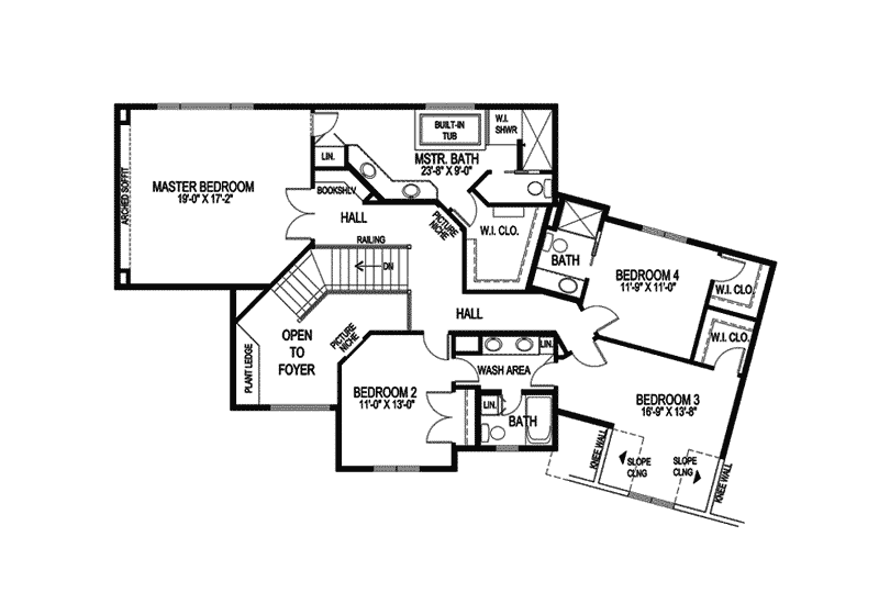 Craftsman House Plan Second Floor - Pearson Craftsman Home 013D-0179 | House Plans and More