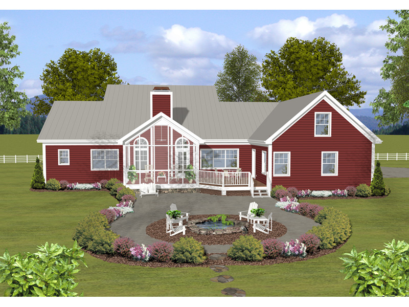Arts & Crafts House Plan Rear Photo 01 - Cricket Creek Country Home 013D-0201 - Search House Plans and More