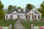 Farmhouse Plan Front of Home - Dewberry Falls Ranch Home 013D-0202 | House Plans and More