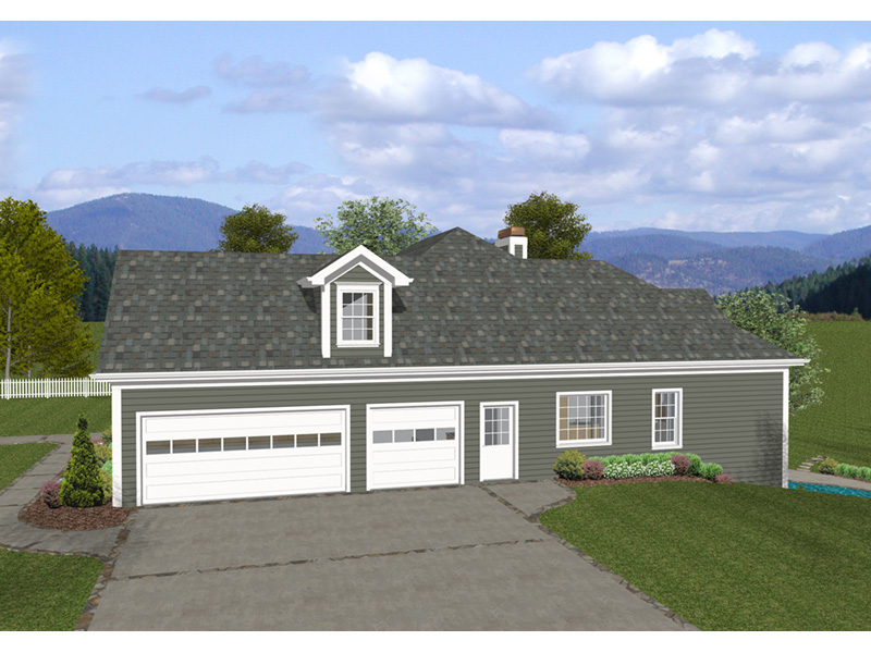 Farmhouse Plan Side View Photo 01 - Dewberry Falls Ranch Home 013D-0202 - Search House Plans and More