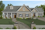 Ranch House Plan Front of House 013D-0204
