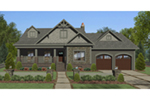 Ranch House Plan Front of House 013D-0205