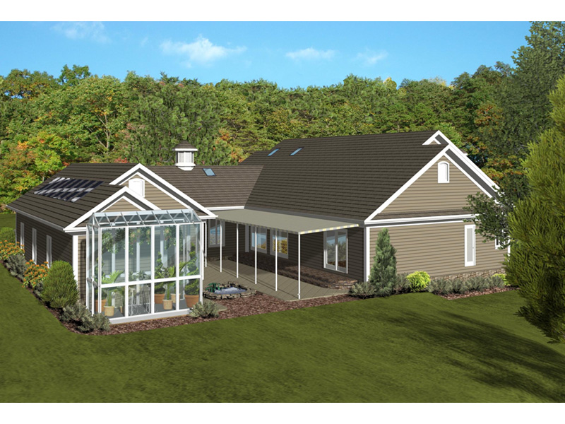 Ranch House Plan Side View Photo 01 - Dansby Country Ranch Home 013D-0206 | House Plans and More