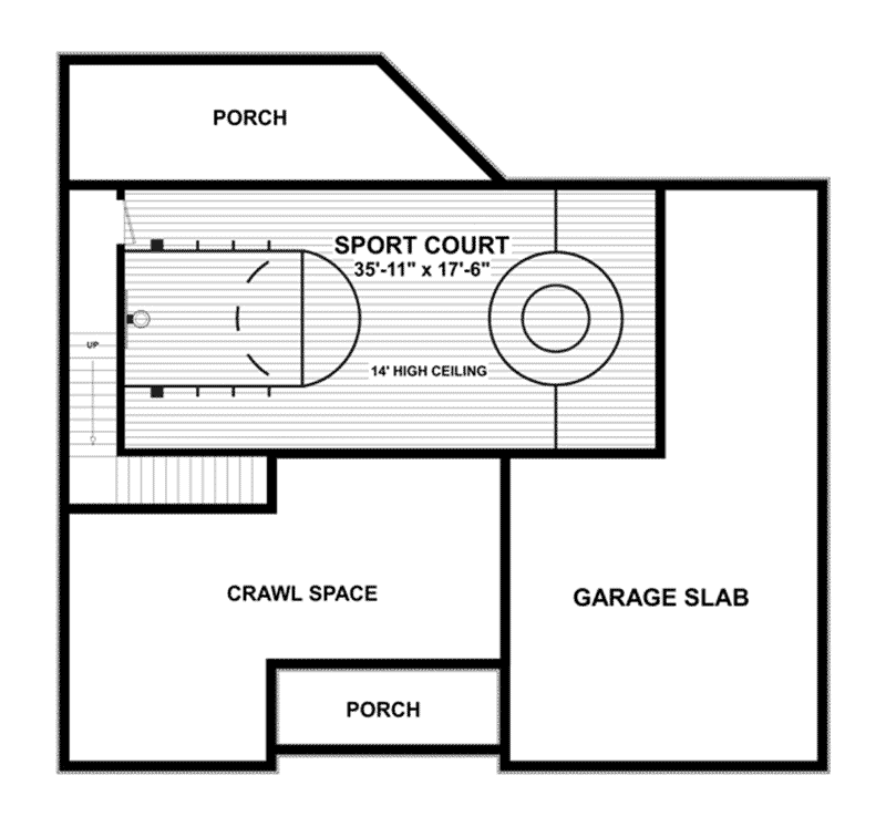 Craftsman House Plan Basement Floor -  013D-0207 | House Plans and More