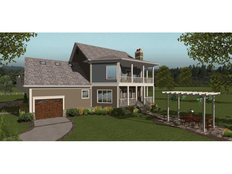 Craftsman House Plan Rear Photo 01 -  013D-0207 | House Plans and More
