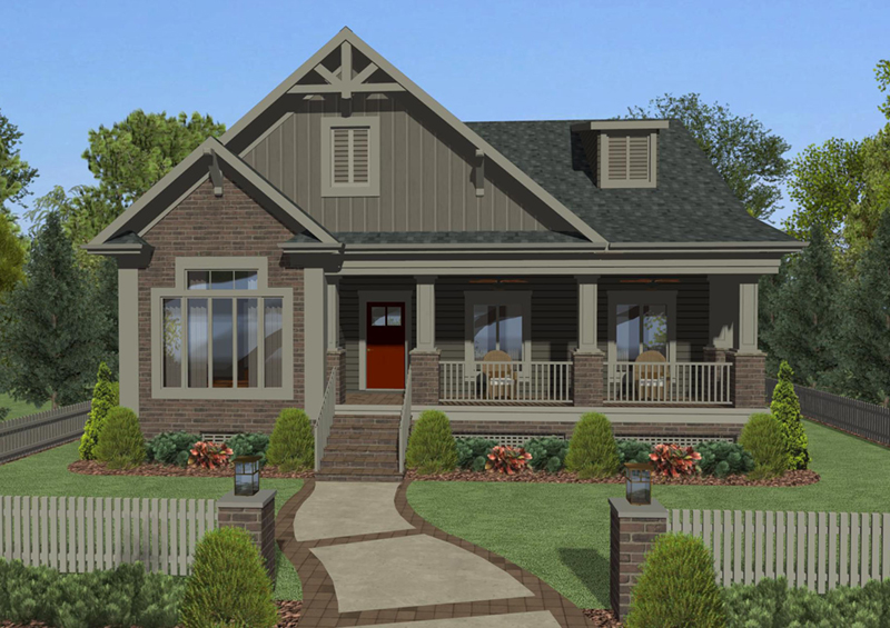 Ranch House Plan Front of Home -  013D-0210 | House Plans and More