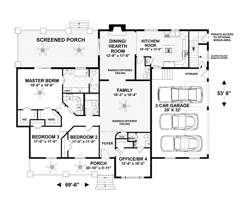 European House Plan First Floor -  013D-0213 | House Plans and More