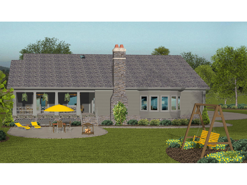 Ranch House Plan Rear Photo 01 - 013D-0214 - Shop House Plans and More