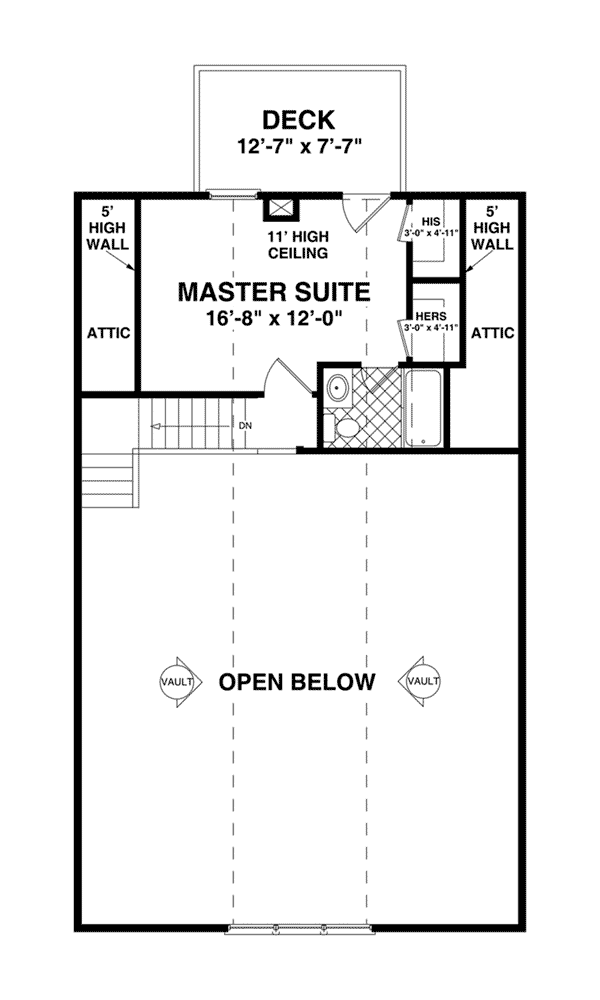 Rustic Home Plan Home Plan Second Floor 013D-0222