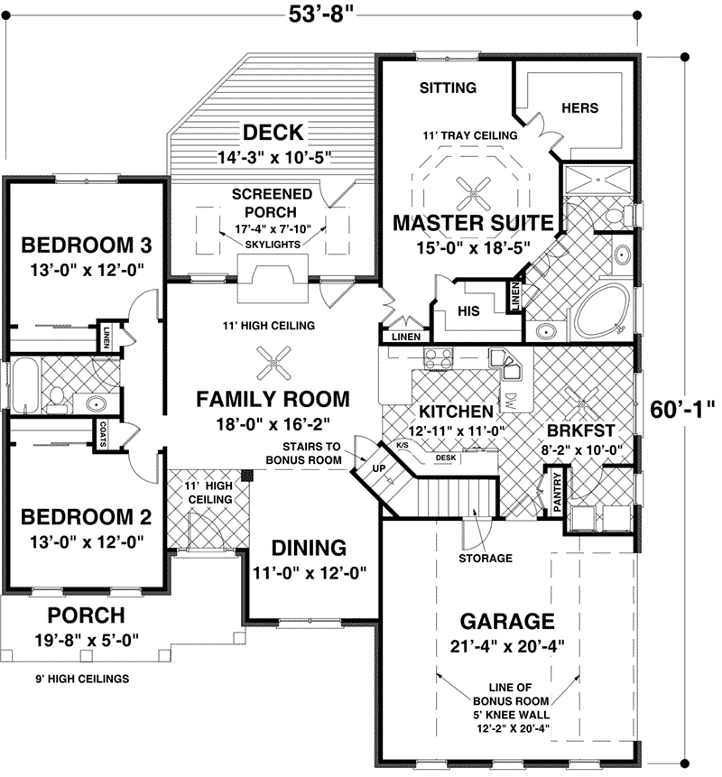 Home Plan First Floor 013D-0224