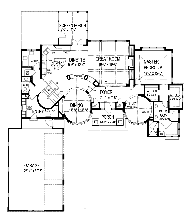 Traditional House Plan First Floor - Warsaw Luxury Home 013S-0003 | House Plans and More