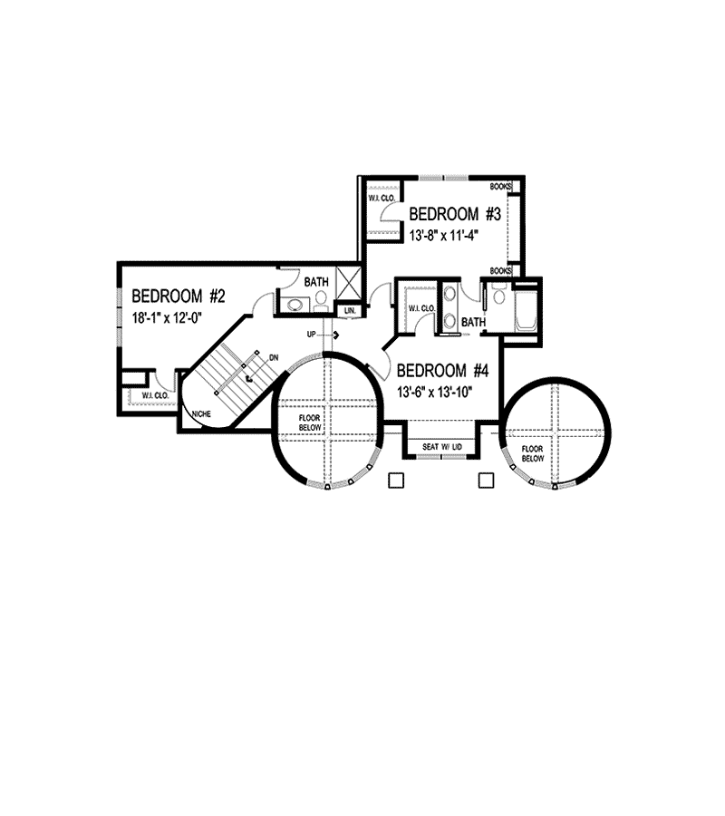 Arts & Crafts Home Plan Second Floor 013S-0003
