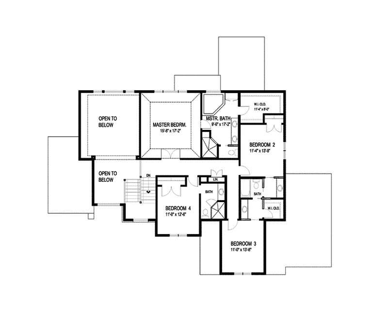 Prairie House Plan Second Floor - Crenshaw Point Luxury Home 013S-0005 | House Plans and More