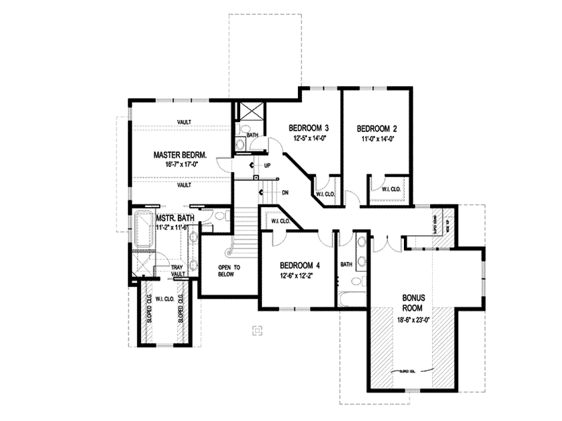 Tudor House Plan Second Floor - Tunica Luxury Home 013S-0007 | House Plans and More
