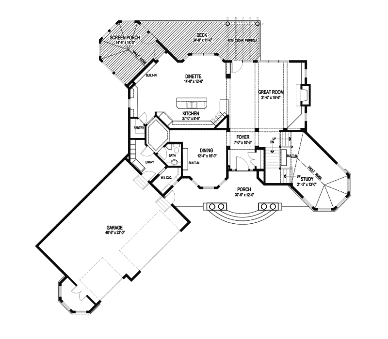 Luxury House Plan First Floor - Clarksdale Luxury Home 013S-0008 | House Plans and More