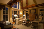 Prairie House Plan Family Room Photo 03 - Greenwood Springs Luxury Home 013S-0010 - Search House Plans and More