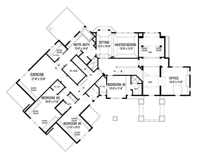 Luxury Home Plan Second Floor 013S-0010