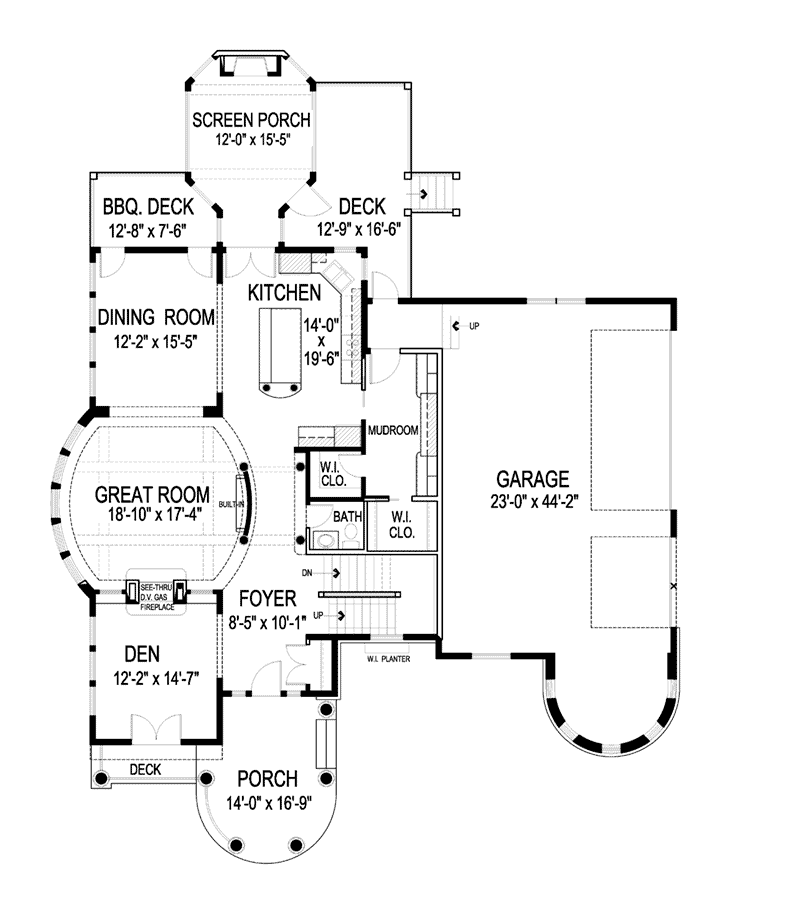 Craftsman Home Plan First Floor 013S-0013