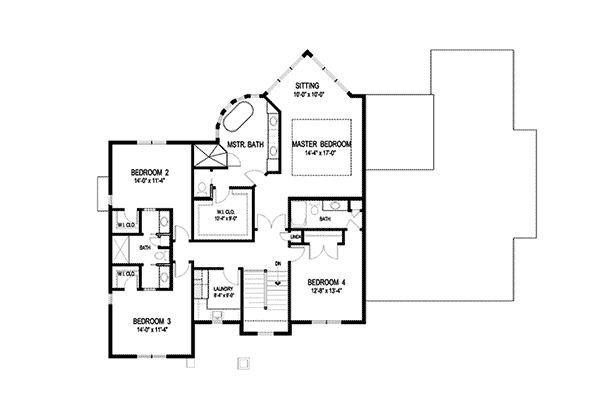 Craftsman Home Plan Second Floor 013S-0015
