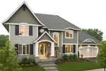 Prairie House Plan Front of House 013S-0015
