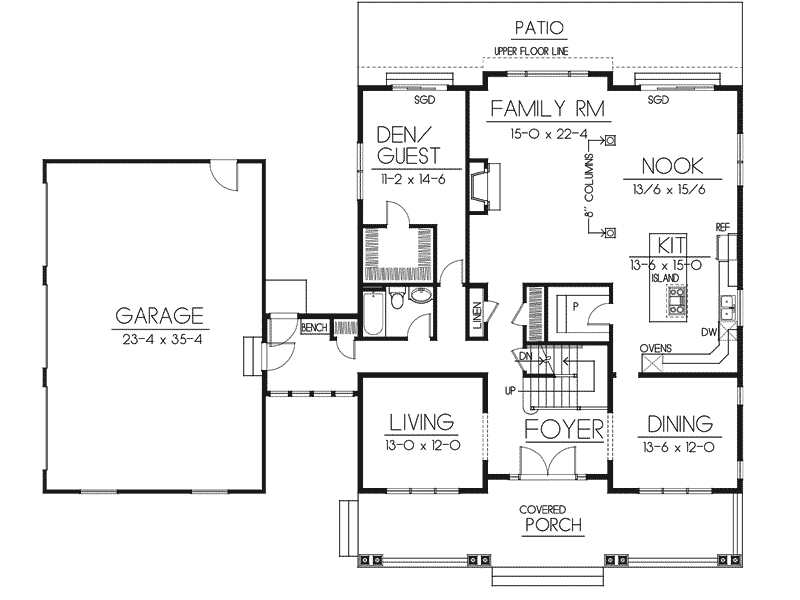 Lavina Manor Craftsman Home Plan 015S-0001 - Shop House Plans and More