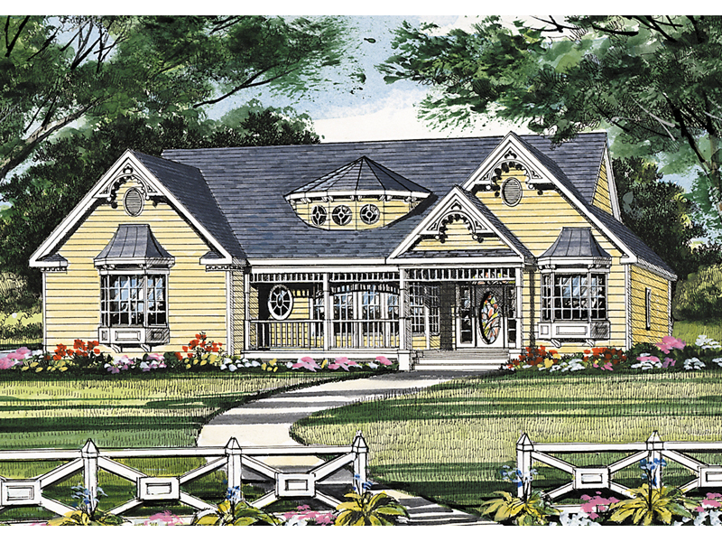 Ranch House Plan Front Image - Heatherstone Victorian Home 016D-0053 - Search House Plans and More