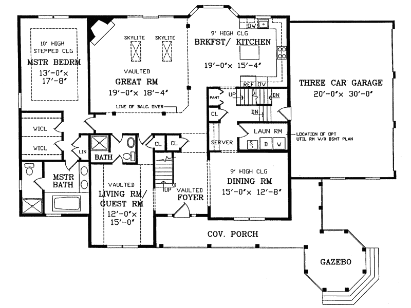 Country Home Plan First Floor 016D-0058