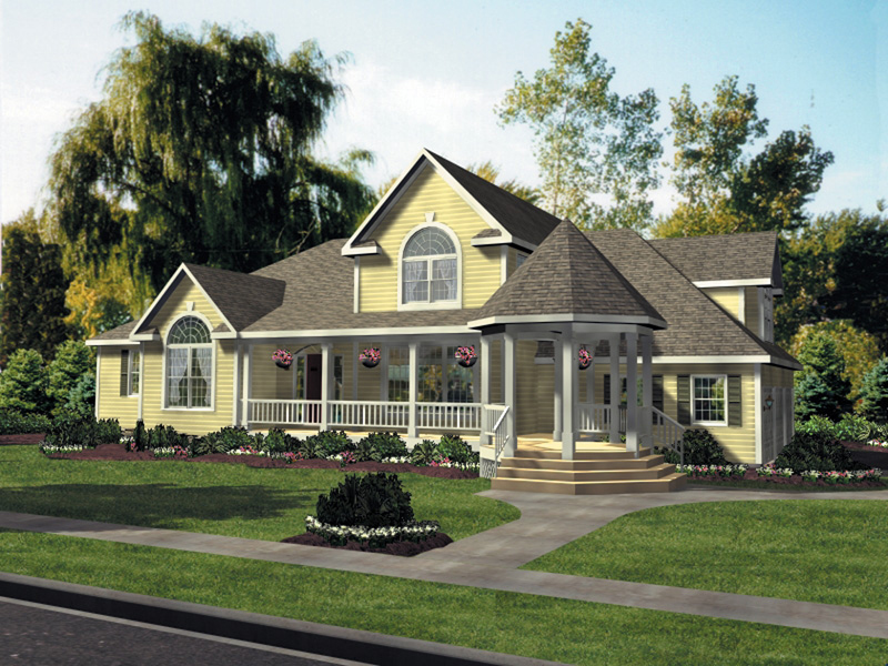 Victorian House Plan Front Image - Doverspring Country Home 016D-0058 - Shop House Plans and More