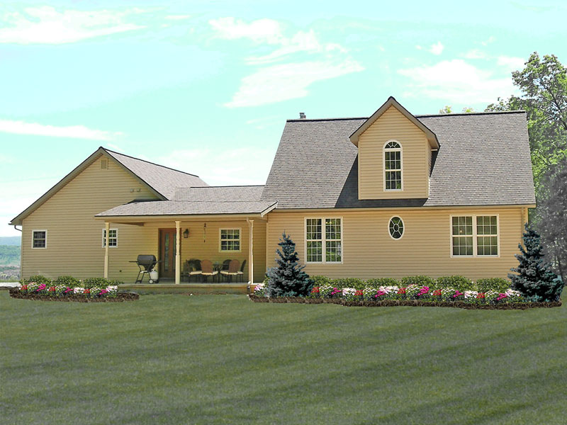 Colonial House Plan Rear Photo of House - Plantation Hill Southern Home 016D-0096 - Shop House Plans and More