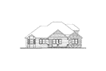 Craftsman House Plan Rear Elevation - Sturbridge Hill Ranch Home 016D-0106 - Shop House Plans and More