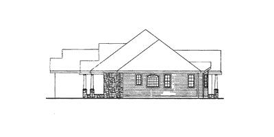 Country House Plan Right Elevation - Sturbridge Hill Ranch Home 016D-0106 - Shop House Plans and More
