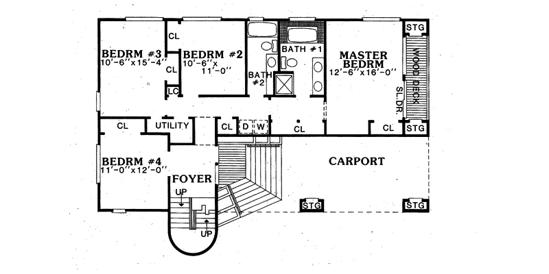 Contemporary Home Plan First Floor 016D-0109
