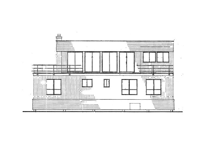 Contemporary House Plan Rear Elevation - Coralview Contemporary Home 016D-0109 - Search House Plans and More