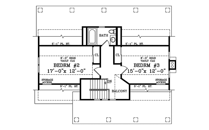 Craftsman House Plan Second Floor - Crescentwood Craftsman Home 016D-0111 - Search House Plans and More