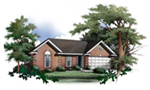 Ranch House Plan Front of House 019D-0026