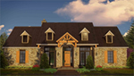 Mountain Home Plan Front of House 019D-0042