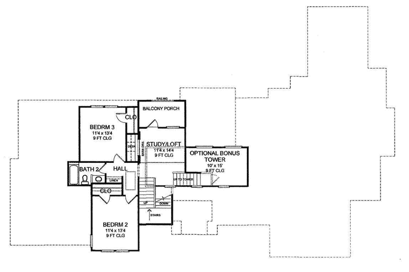 Country Home Plan Second Floor 019D-0049