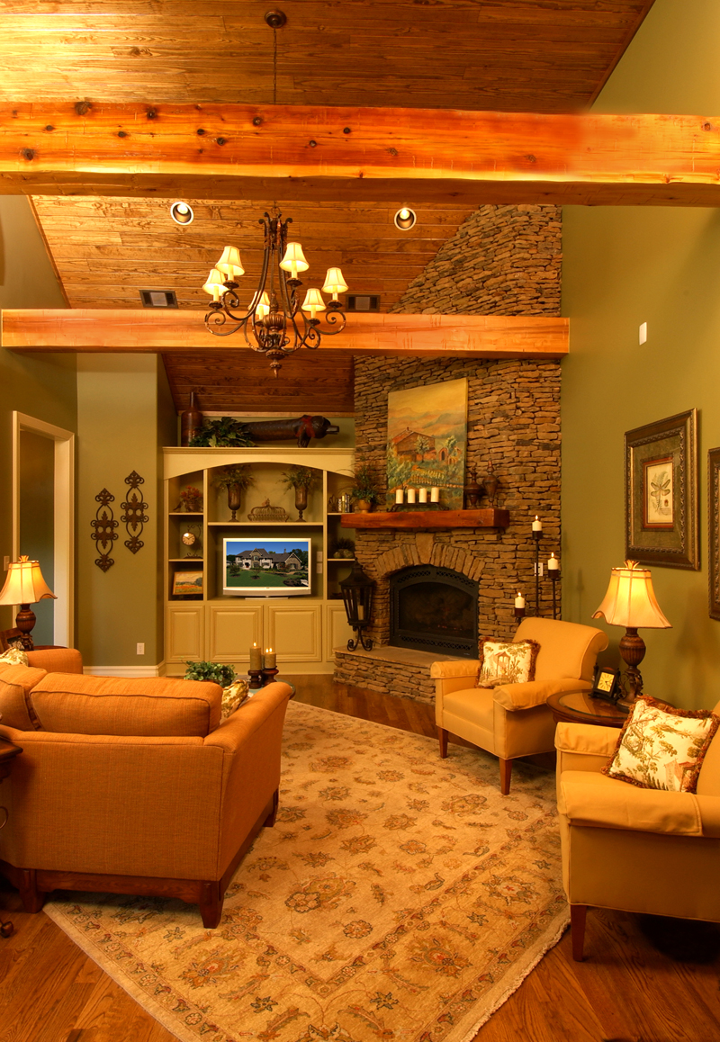 Country House Plan Fireplace Photo 01 - Darby Hill European Style Home 019S-0003 - Search House Plans and More