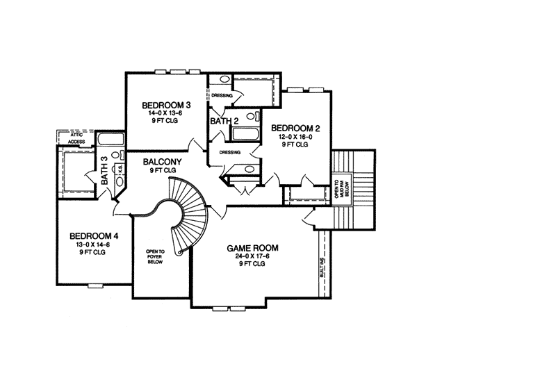 European House Plan Second Floor - Darby Hill European Style Home 019S-0003 | House Plans and More
