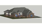 Sunbelt House Plan Side View Photo - 019S-0005 - Shop House Plans and More
