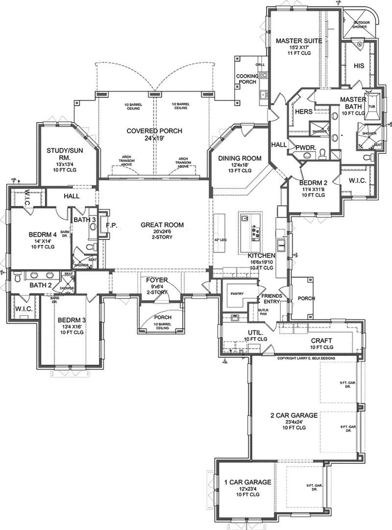 Lake House Plan First Floor - 019S-0006 | House Plans and More